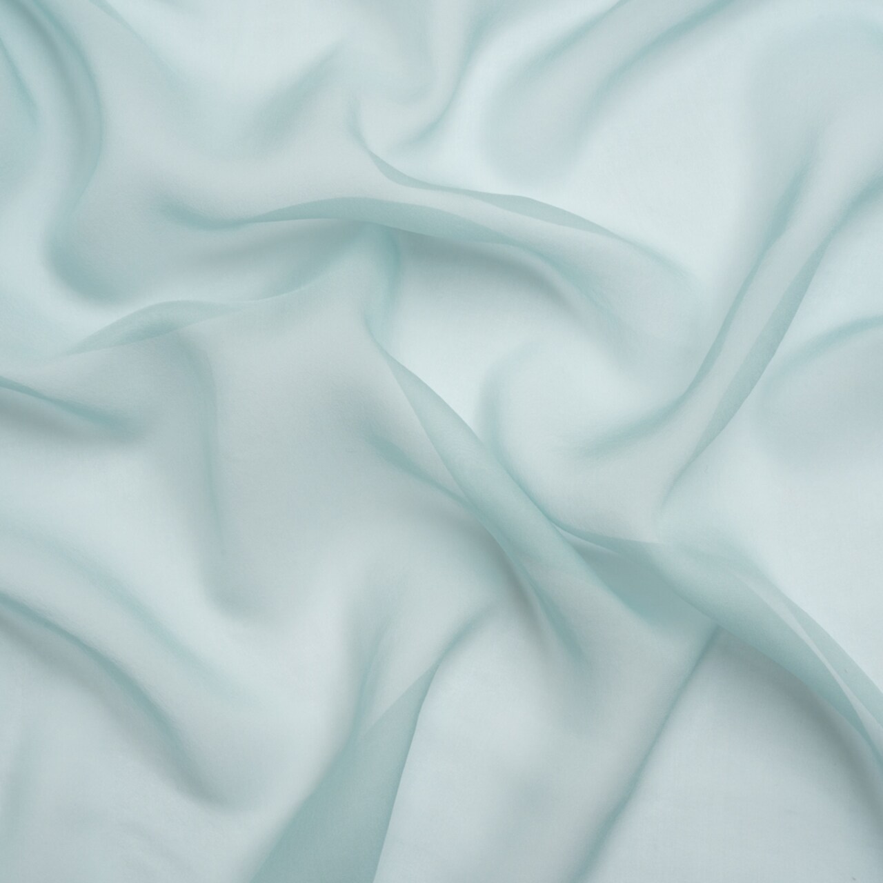 1 Yard Silk Voile Fabric 54" Wide Blue Gray Chiffon Like for Bridesmaid Dresses